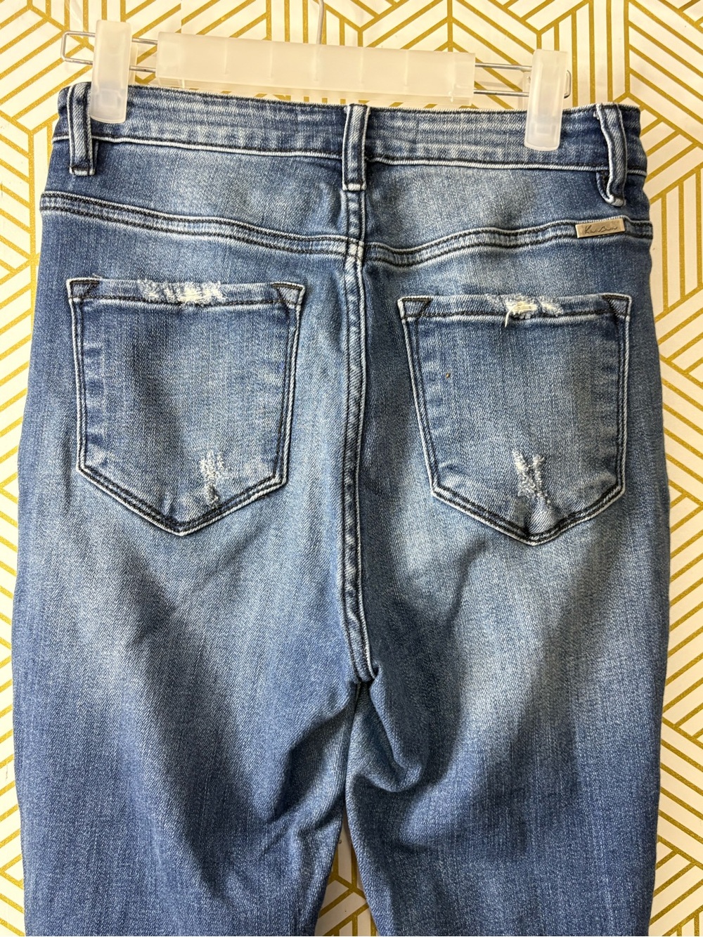 KanCan Distressed Dark Blue Curvy Jeans size 7 / 29 - Picture 6 of 11